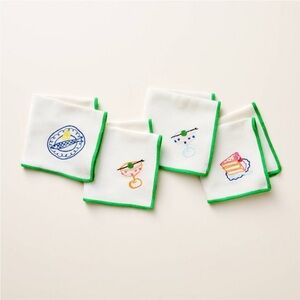 4 ct Embroidered Icon Cloth Cocktail Napkin Cream kate spade new york x Target